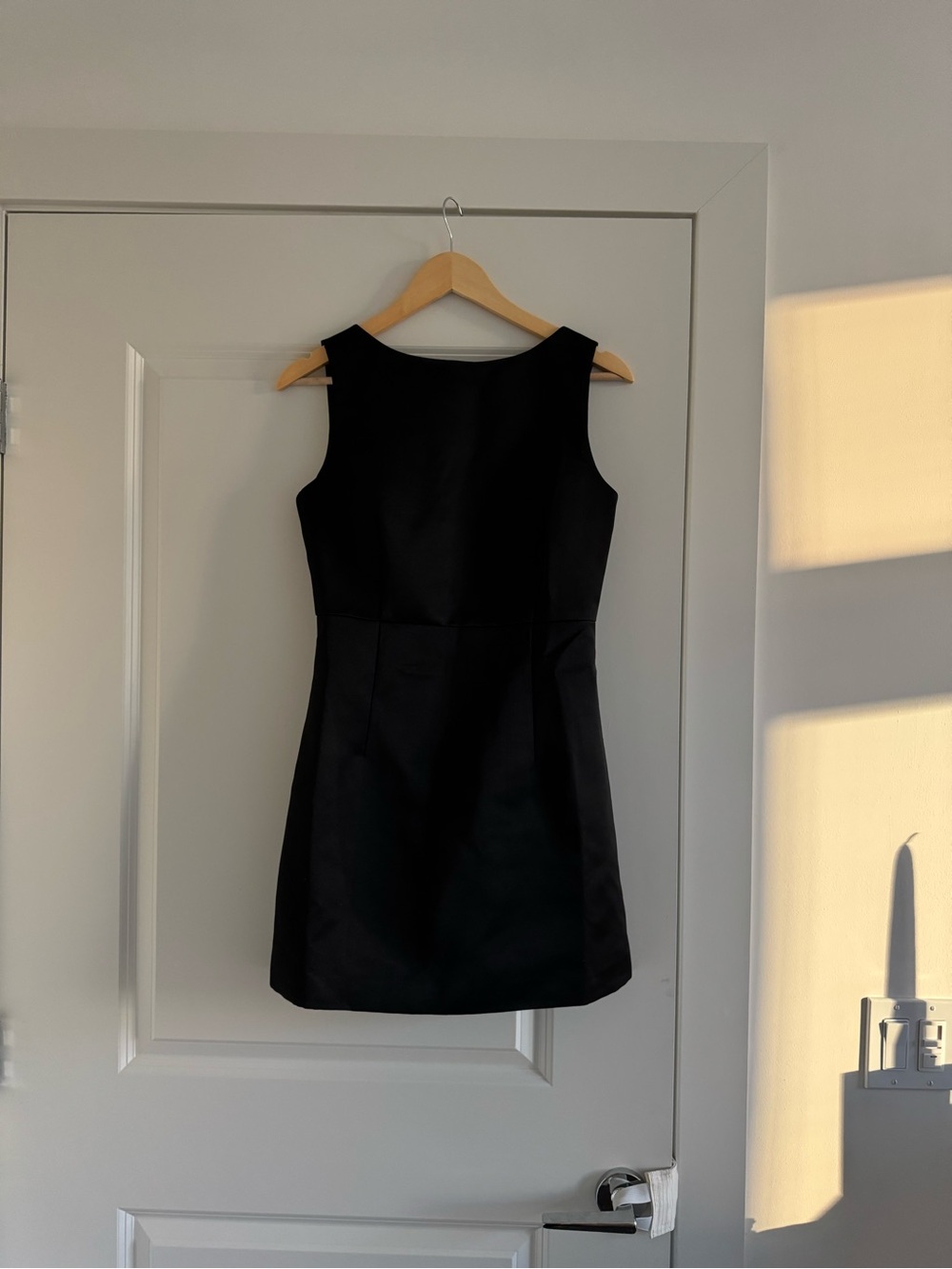Black Sleeveless Mini Dress with Clean A-Line Silhouette